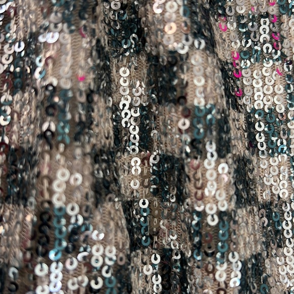 STEVE MADDEN checker sequin shirt jacket - Picture 7 of 7